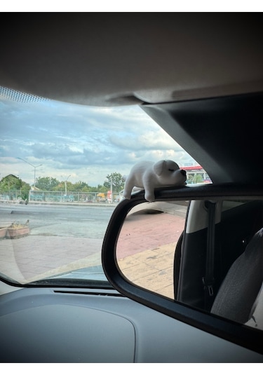 Sevimli Uyuyan Köpek Araba Dikiz Aynası Süsü - Araç İçi Aksesuar Süsü Mutfak Süsü Torpido Süsü Köpek