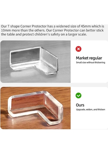 Jmsstore Silikon Köşe Koruyucu 4'lü Şeffaf