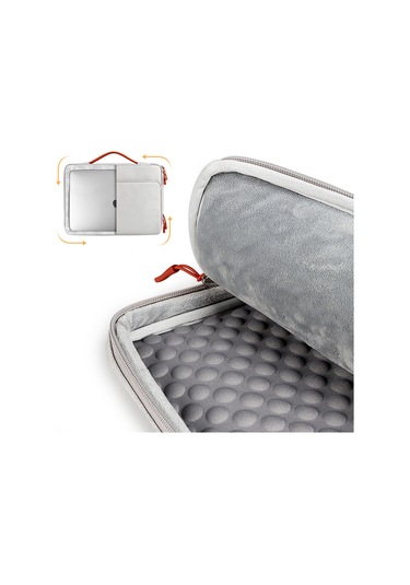 14.1-15.4 İnç Dizüstü Bilgisayar Çantası Koruyucu Kılıf Ultrabook Dizüstü Bilgisayar Çantası El Çantası Uyumlu Su Geçirmez Bilgisayar Çantası Kılıfı Saplı Gri Diğer