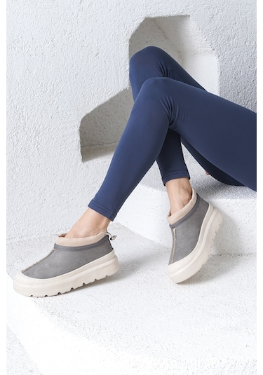 D436 Kadın Soğuk Geçirmez Kışlık Bot Füme