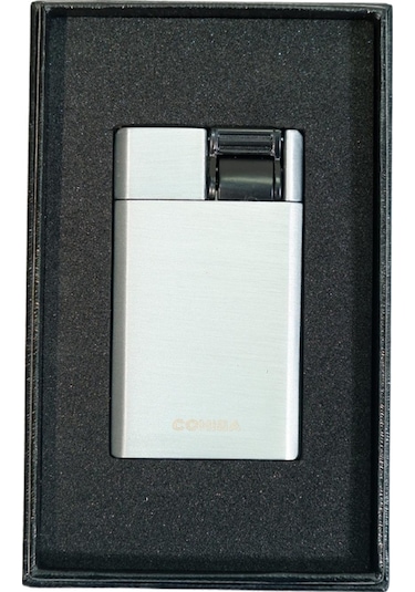 Cohiba Tek Torch Perde Alev Gümüş Metal Puro Çakmağı - Tr9629