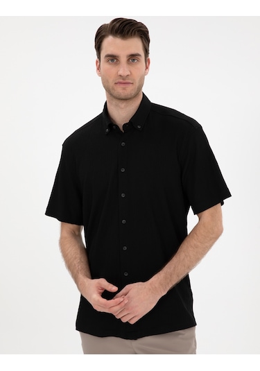 Pierre Cardin Erkek Siyah Gömlek Kısa Kollu 50307091-vr046 Siyah