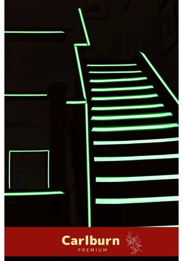 Karanlıkta Işık Veren Yansıyan 4 Metre Fosforlu Yeşil Şerit Bant Kendinden Yapışkanlı Reflektör Bant