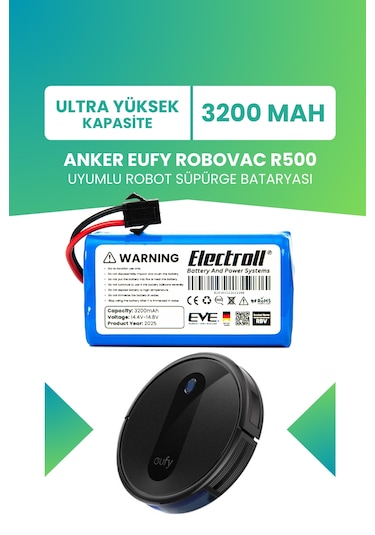 Anker Eufy Robovac R500 Uyumlu Batarya 3200mah Pil