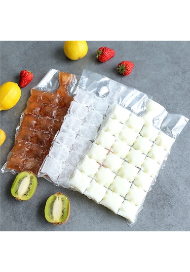 Teltree 10 Adet Pe Buzluk Torba - Otomatik Kapatma Özelliği İle Soğutma Ve Buz Hazırlama İçin Kullanıma Hazır Buz Torbaları Çok Renkli