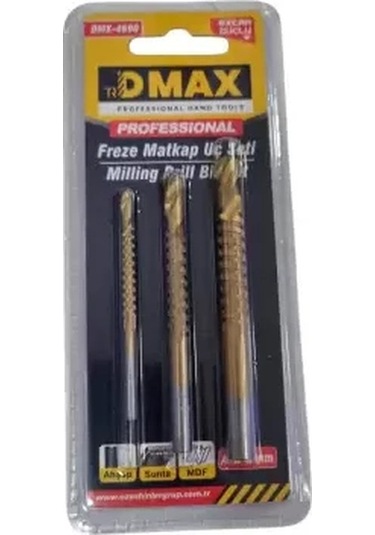 Dmax Matkap Freze Ucu 3 Lü Set Ekstra Güçlü