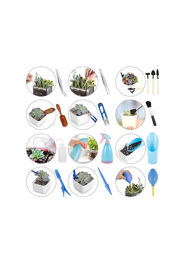 Teltree 21 Parça Çok Bitki Bahçe Aleti Seti: Toprak Gevirme, Köklendirme, Sulama, Budama İçin Pratik Ev/ofis/ Bahçe Aletleri