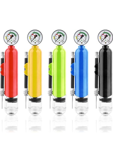 Lemestar Kırmızı Mini Abs Hava Pompa - 1.4bar/20psi, Spor Topları Hızlı Şarj Edici, Taşınabilir 19.3cm Boyutlu