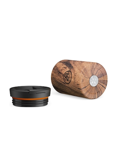 Travel Tumbler Sequoia Wood Paslanmaz Çelik Termos Bardak 350 Ml Kahverengi