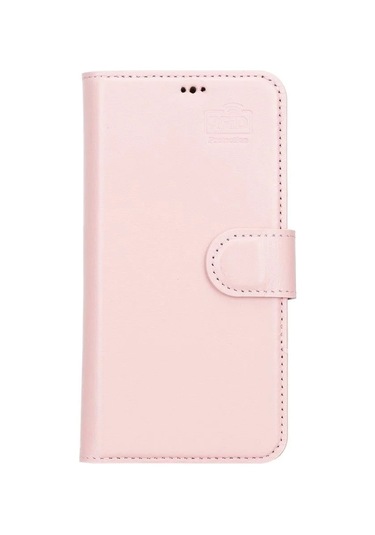 Apple İphone 13 Uyumlu Deri Cüzdanlı Kılıf Nu2 Pembe