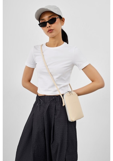 Shule Bags Vux Çapraz Çanta Butter Yellow Krem