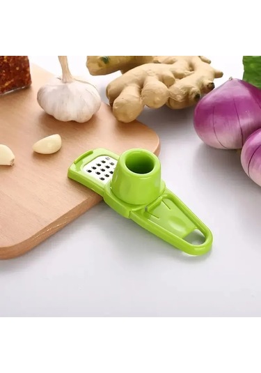 Liangmei 1 Paket Mini Sarımsak Değirmeni Yaratıcı Sarımsak Presi Yeşil