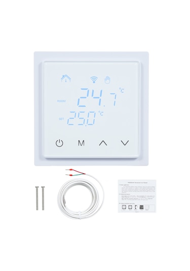 Gajeena Akıllı Wifi Termostat - Led Dokunmatik Ekranlı, 16a Yerden Isıtma Kontrol Cihazı