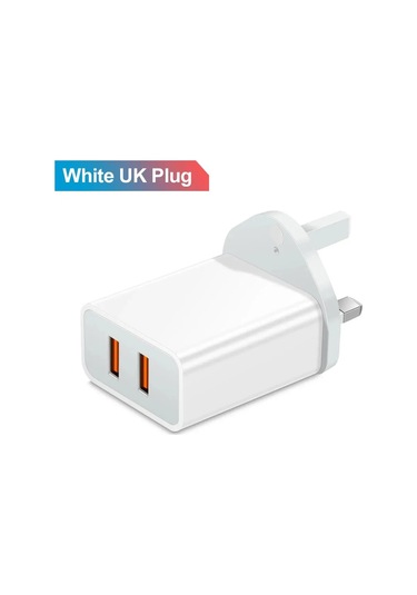 Guseyee2.4a 2 Usb Hızlı Şarj Cihazı Samsung Uyumlu Huawei Xiaomi Telefon Şarj Adaptörü Seyahat Duvar Ukdistribütör Garantili