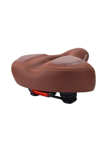 Suntek Bisiklet Sele Amortisör Yastığı Genişletmek Arka Lambalı Kahverengi