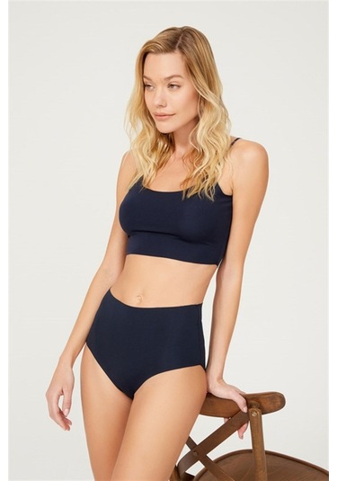 Yüksek Bel Basic Lazer Kesim Bikini Külot 7'Li Paket-Çok Renkli-M Çok Renkli