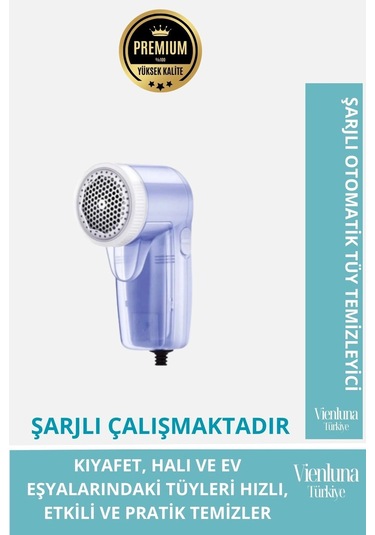 Premium Şarjlı Otomatik Tüy Toplama Kazak Halı Temizleme Makinesi Çok Renkli