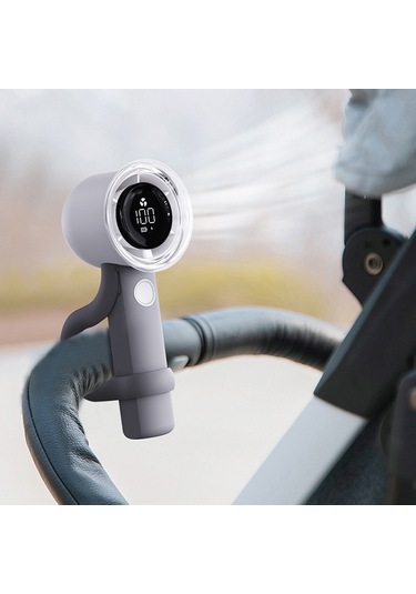 Vkemall Turbofan El Tipi Taşınabilir Turbo Fan 3 Hız Ayarlanabilir Bebek Arabası Fanı S
