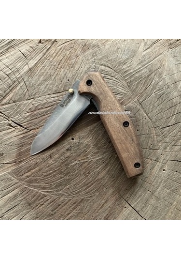 Böhler N690 Çelik Çakı Özel Cep Çakısı Kamp Çakısı Klipsli Cep Çakısı Kahverengi