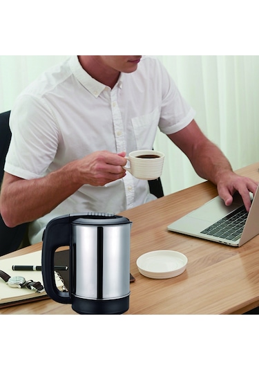 Geeksen "küçük Ve Taşınabilir 0.5l Seyahat Çaydanlığı - 600w Hızlı Isıtma, Paslanmaz Çelik"