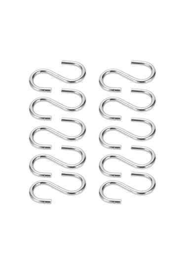 Hombey 10 Adet 304 Paslanmaz Çelik M4 S Kanca - Dayanıklı, Pas Koruyucu, 12kg Yük Kapasitesi