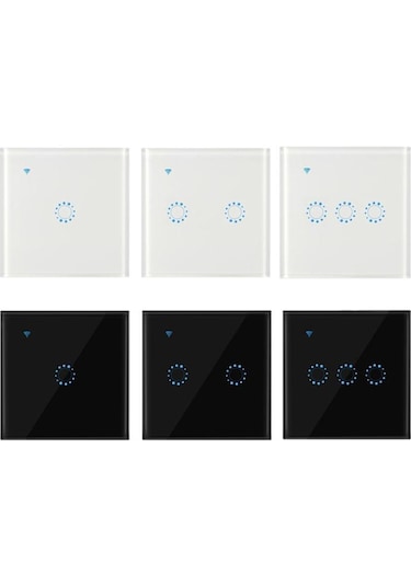 Yunboo Siyah 3lü Akıllı Wi-fi Anahtarı: Zamanlama, Ses Kontrolü, Uzak Erişim Ve Aile Paylaşımı İle Akıllı Ev Kontrolü Wifi Mode