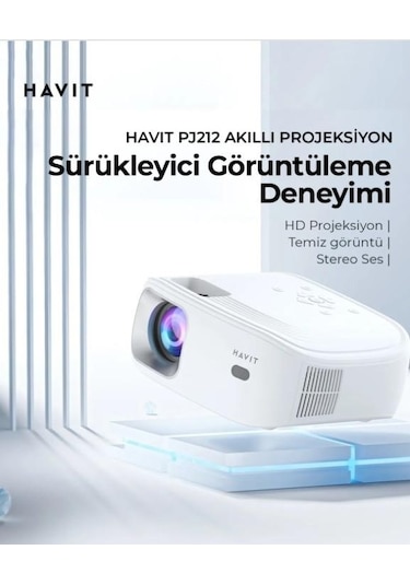 HAVIT PJ212 1080p Native Projeksiyon Cihazı Beyaz