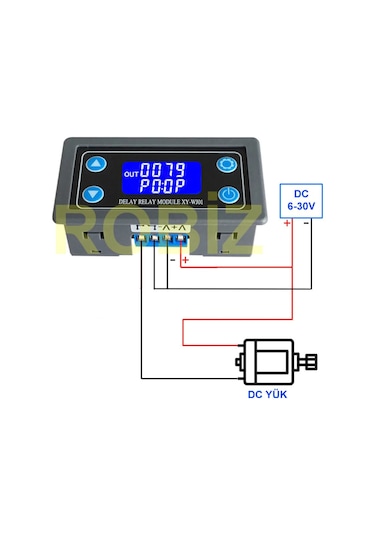 Xy-Wj01 Zamanlayıcı Röle Modül Dc 6-30V 1000W Anahtar Panel Tip
