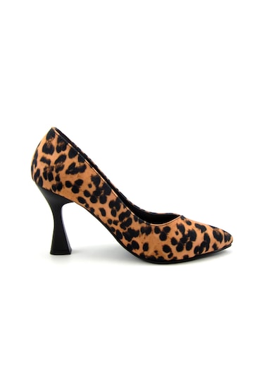 Jatqılı Exclusive Leopar Kadeh Topuklu Ayakkabı Leopar
