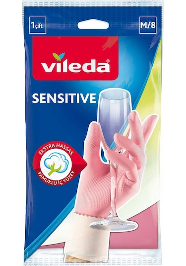 Vileda Sensitive Orta Boy Bulaşık Eldiveni No: 8
