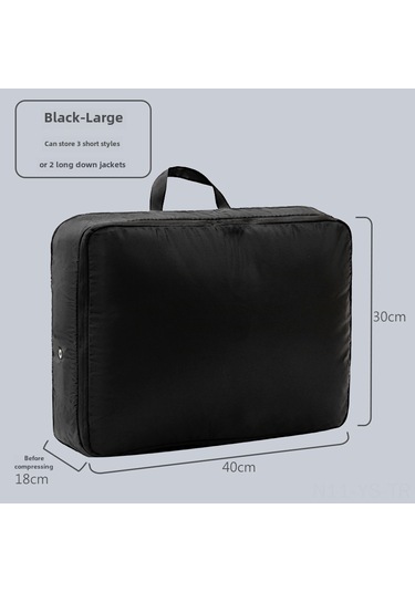 Yunboo Büyük Boy Siyah Giyim Sıkıştırıcı Depolama Çantası - Ev Ve Seyahat İçin Kıyafet, Yatak Çarşafları İçin Alan Tasarrufu Sağlar Siyah