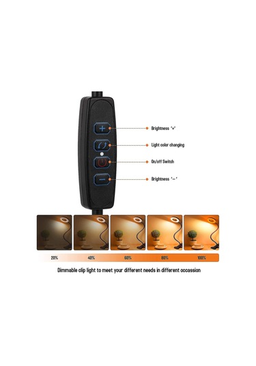 1 Adet Klipsli Okuma Lambası, 48 Led Mavi Işık Bloke Amber Diğer