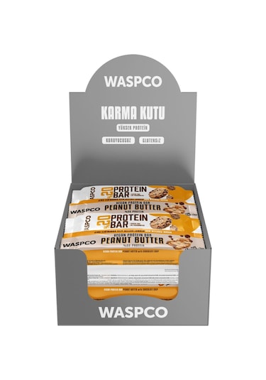 Waspco Protein Bar Best Seller Paket Kurabiye ve Fıstık Ezmeli (10 adet)