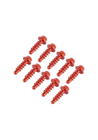 Civata Klavuz Vida Seti - 10 Parça - Kırmızı Ktm 04-25 Husqvarna 14-25 Gasgas 21-25 Uyumlu