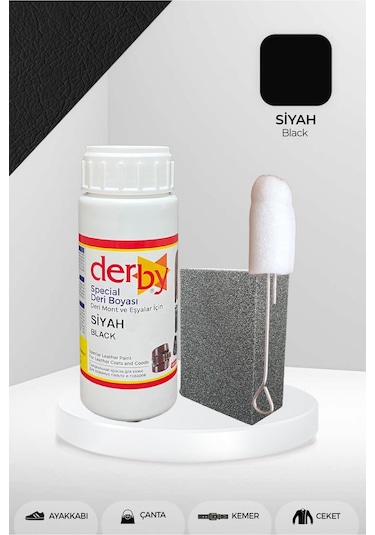 Derby Siyah Deri Eşya Ve Direksiyon Boyası Db1357