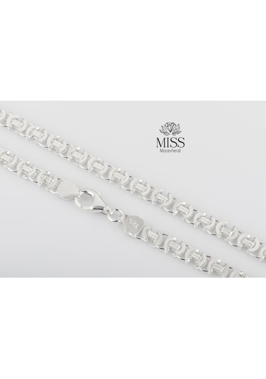 925 Ayar Gümüş Euro Kral Model Zincir Kolye 5,5 Mm