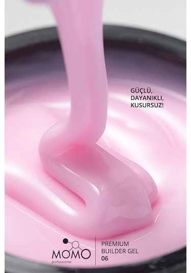 Momo Professional Premium Builder Gel Protez Tırnak Jeli No.06 Pembe 10 gr