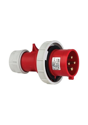 METE ENERJİ 406110V 4X32A. Ip67 Düz Fiş (Vidalı Bağ.)