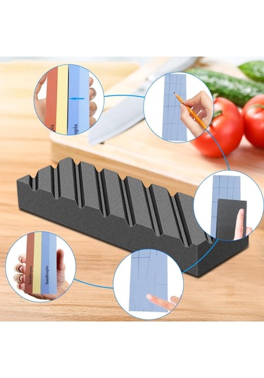 Valkyrie 7 Parça Profesyonel Bıçak Bileme Seti 4 Taraflı Biley Taşı 400 1000 3000 8000 1. Kalite Sulu Bileme 1. Kalite