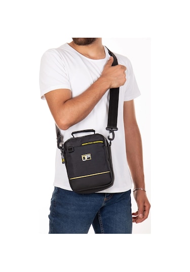 Newish Polo Toledo Erkek Omuz Çantası -qatro 2303 Siyah Sarı Sarı - Siyah