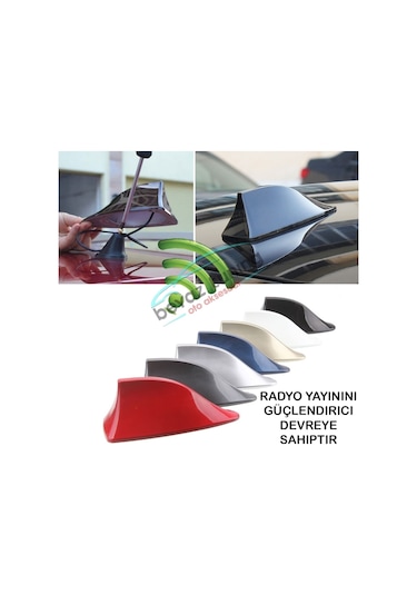 Beyaztuning34 Oto Jaws Anten Shark Balina Gerçek İşlevli Araç Anten