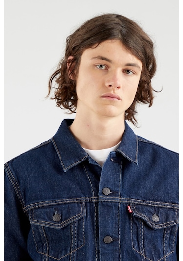 Levi's The Trucker Jacket Rockridge Trucker Orta İndigo Erkek Trucker Ceket Lacivert