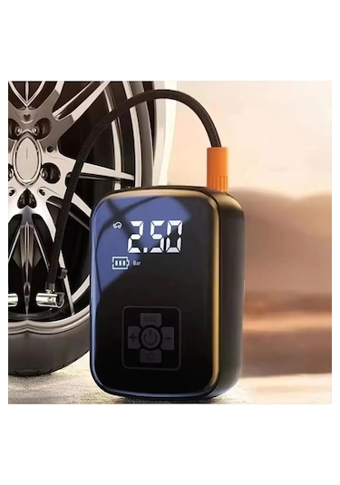 Enshall A-5566 Mini Kablosuz Dijital Taşınabilir Kompresör Araç Lastik Top Şişirme Pompası Hava Kompresörü