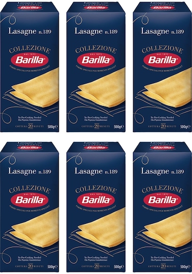 Barilla Lazanya Lasagne N.189 Sade Makarna 6 x 500 G