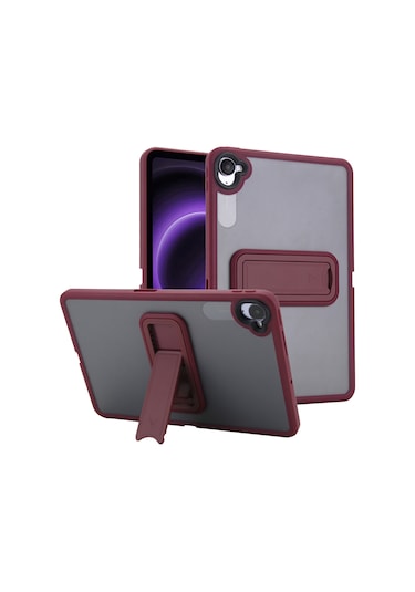 Xiaomi Pad Mini Kickstand Tpu + Pc Skin-touch Tablet Kılıfı - Şarap Kırmızısı Tablet Kılıfı