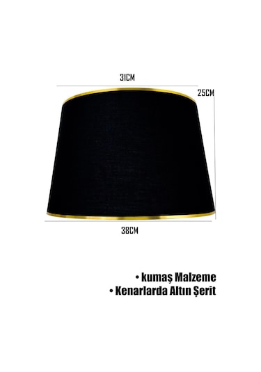 Siyah Gold Şeritli Lambader Şapkası Siyah