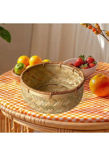 Suntek Dokuma Meyve Sepeti Masaüstü Oturma Odası Için M Kahverengi
