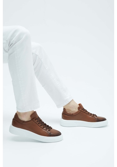 Tamer Tanca Erkek Hakiki Deri Kahverengi Sneakers & Spor Ayakkabı 04 2501 Erk Ayk Y23 Kahve Fltr Kahverengi