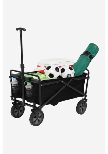 Mini Katlanabilir Yardımcı Vagon, 5'' Tekerlekli Kamp Ve Piknik Arabası