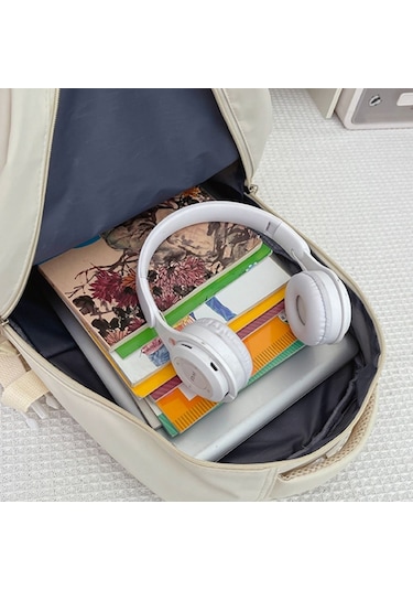 Su Geçirmez Genç Sırt Çantası Yüksek Kapasiteli Trendy Hafif Okul Çantası Naylon Sırt Çantası Kolej